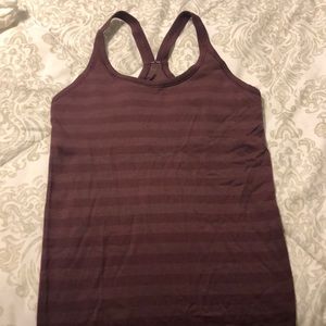 💯🧘‍♀️Lululemon cool racer back- maroon stripe